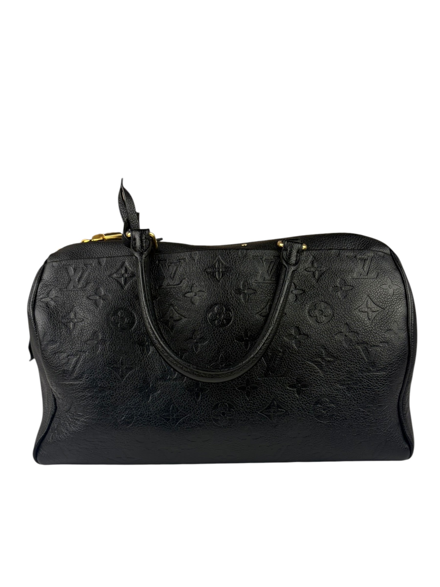 Louis Vuitton Black Monogram Bandouliere NM Empreinte Noir Speedy 30