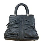 Christian Dior Karenina Leather Handbag Black