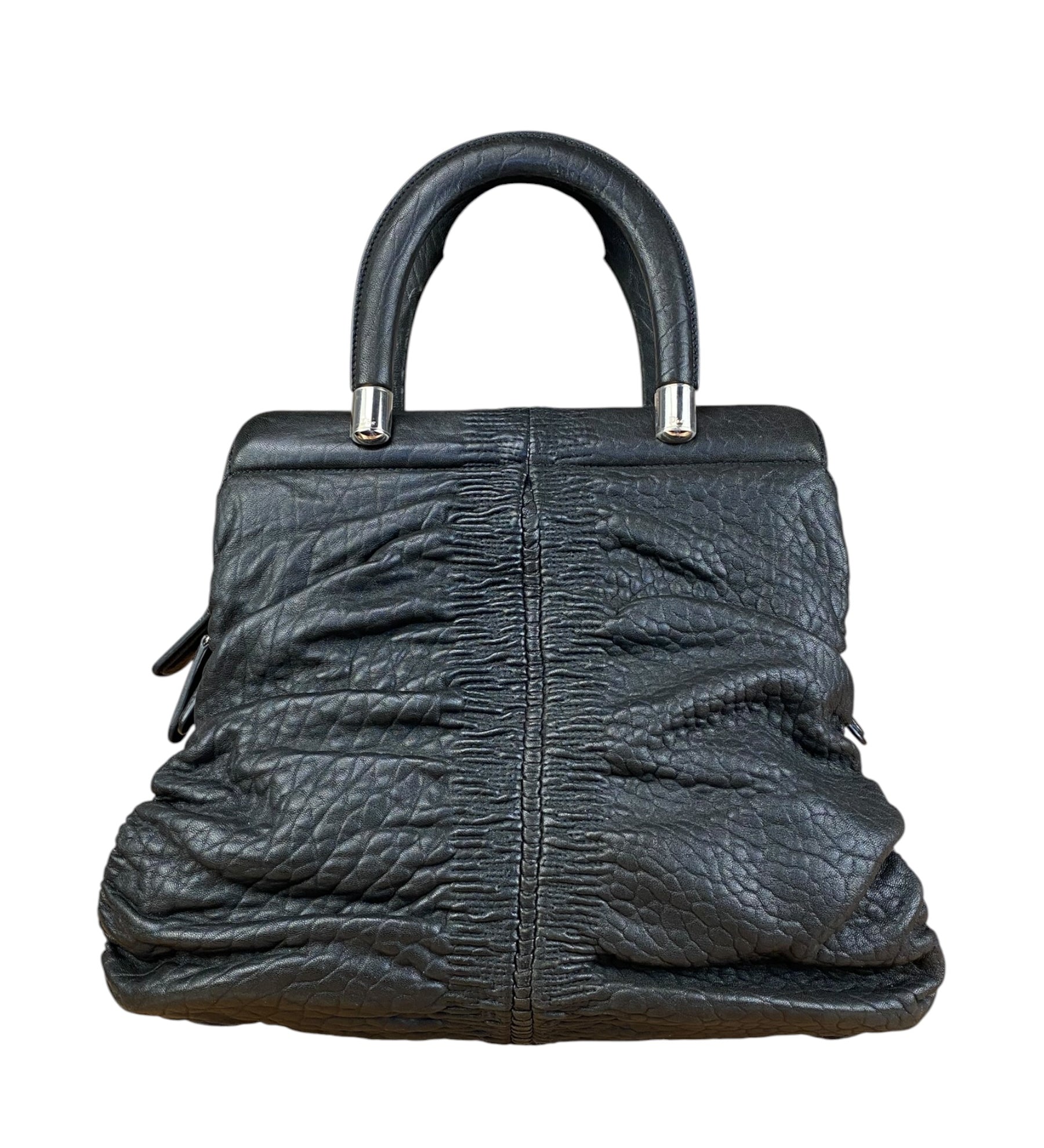 Christian Dior Karenina Leather Handbag Black