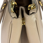 Prada Beige Saffiano Leather Galleria Large Shoulder Bag