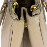 Prada Beige Saffiano Leather Galleria Large Shoulder Bag