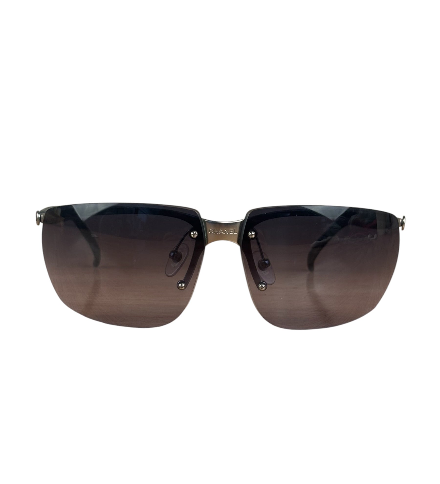 Chanel Vintage Rimless Shield Sunglasses-4009