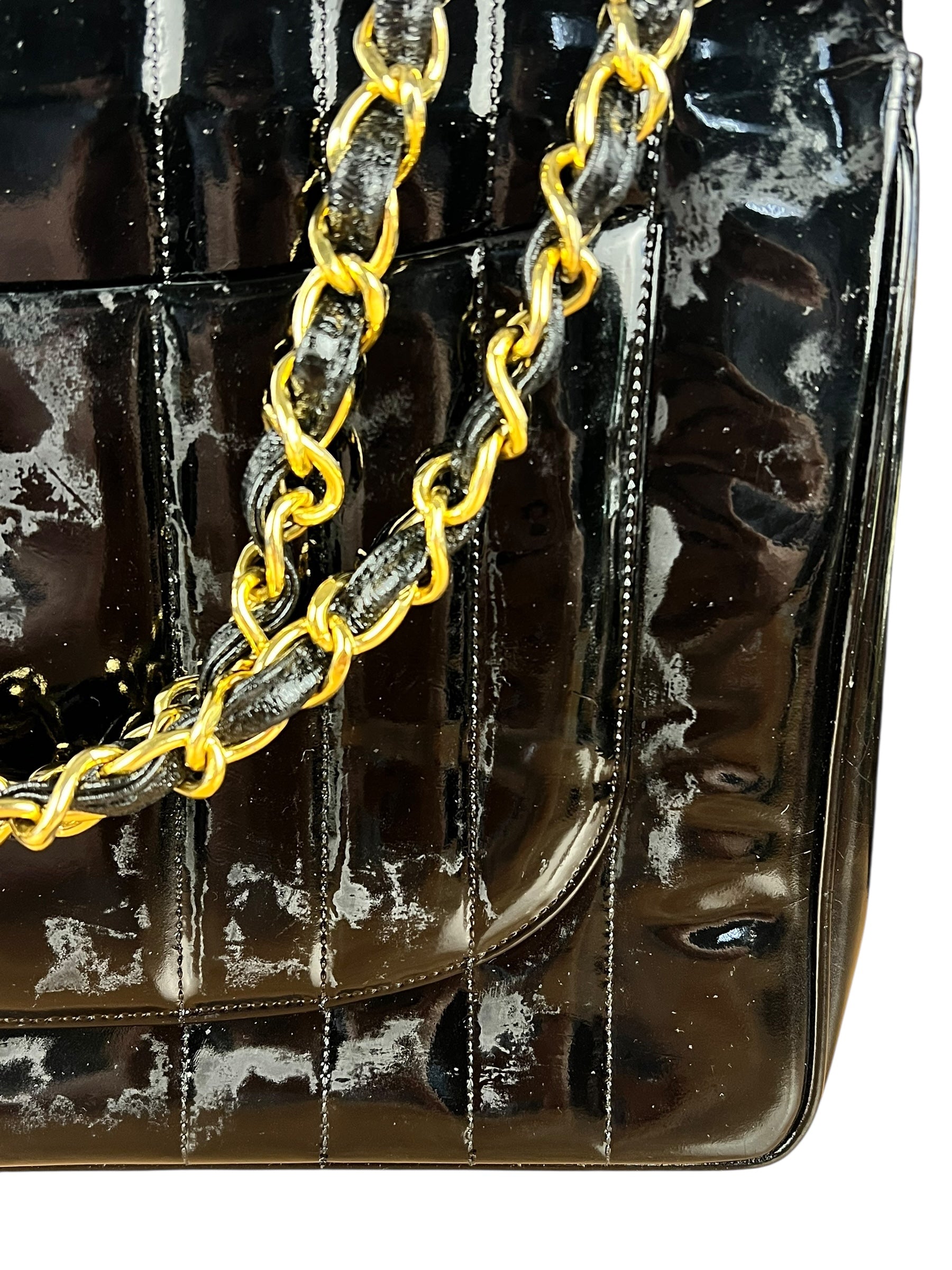 Chanel Mademoiselle Vertical Quilt Single Flap Bag 1994
