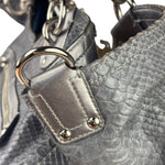 Coach Grey Pythonskin  Indy Babouska Two-Way Shoulder Bag