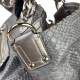 Coach Grey Pythonskin  Indy Babouska Two-Way Shoulder Bag