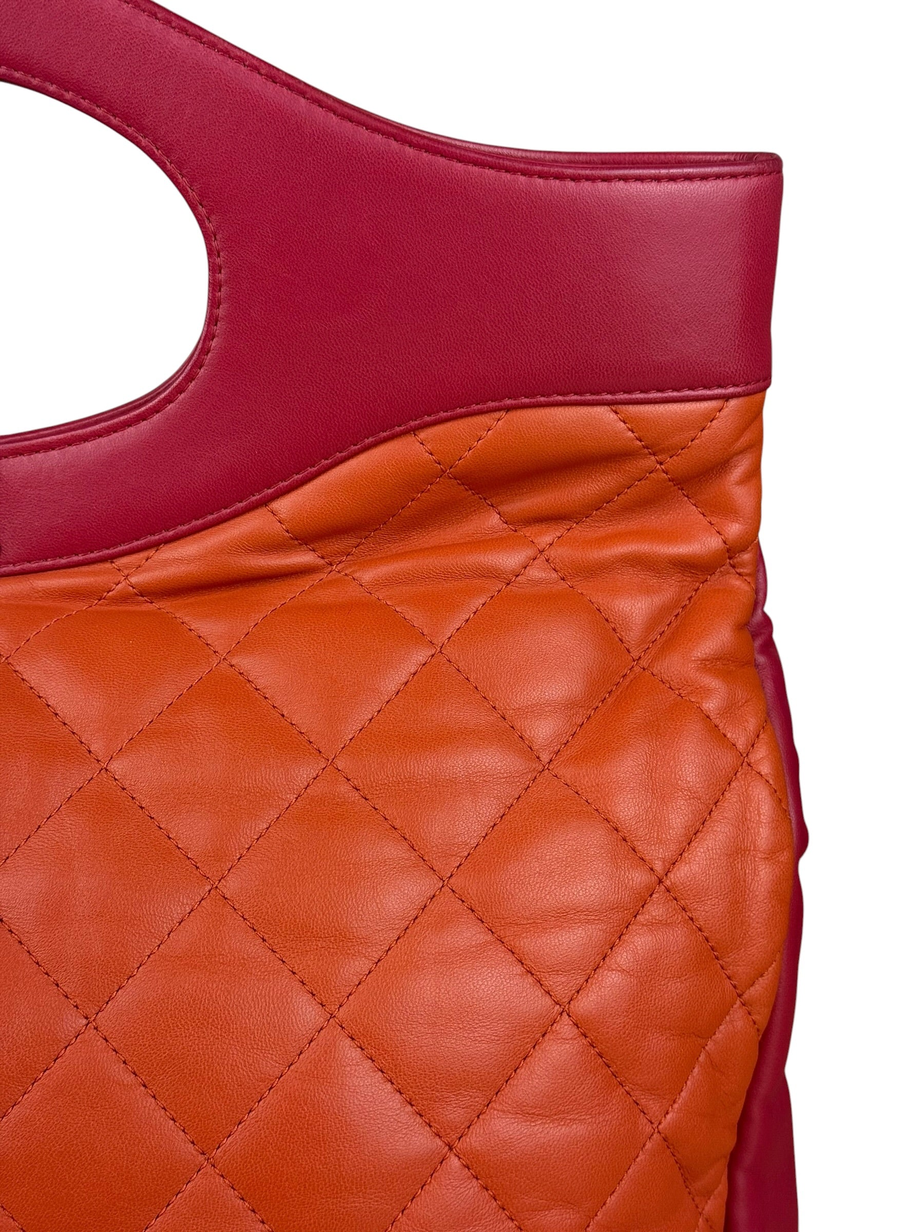 Chanel 31 Pink Leather Quilted Shopping Clutch Shoulder Bag 2018