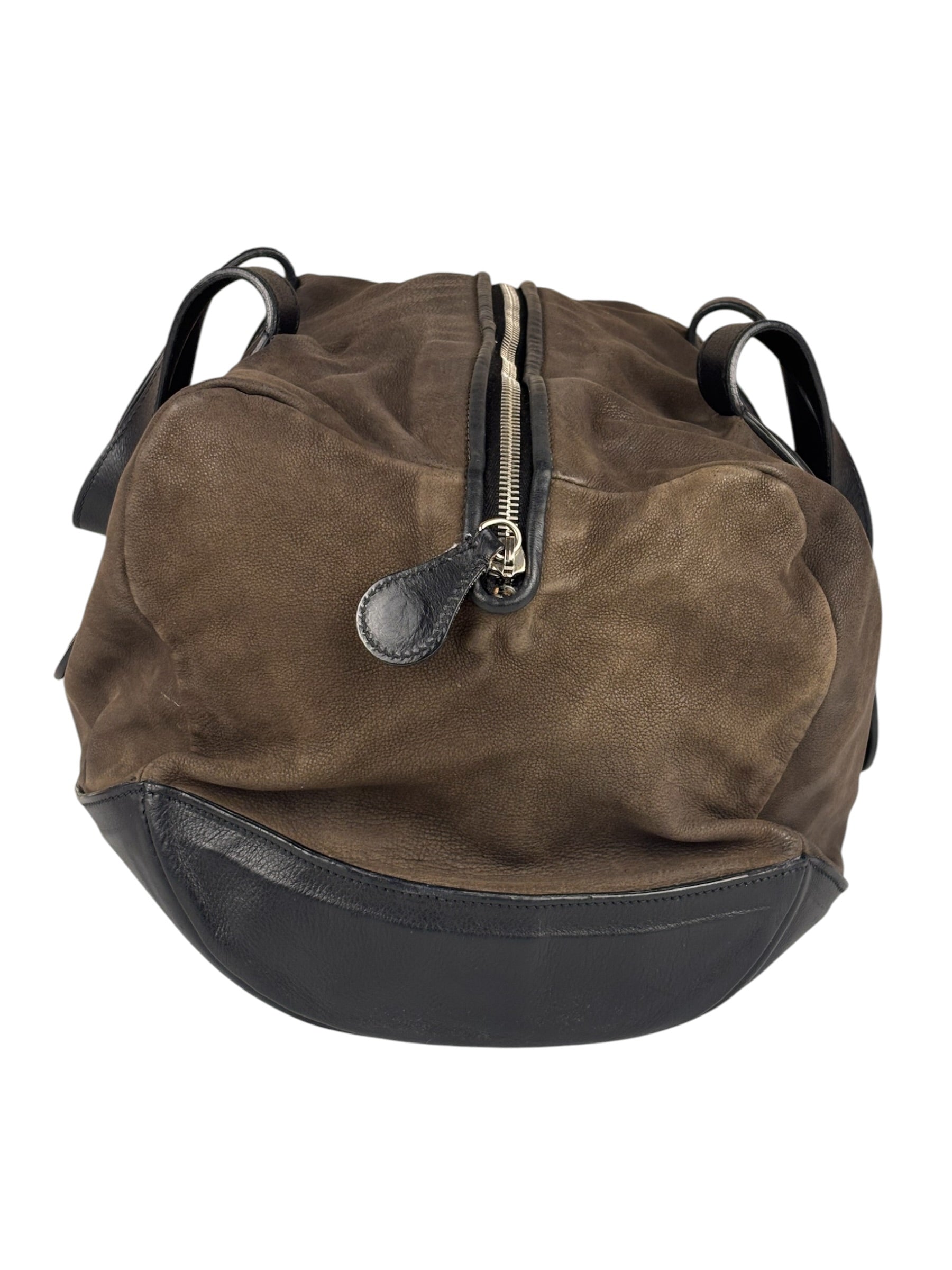 Celine Brown/Black Leather Bowling Bag