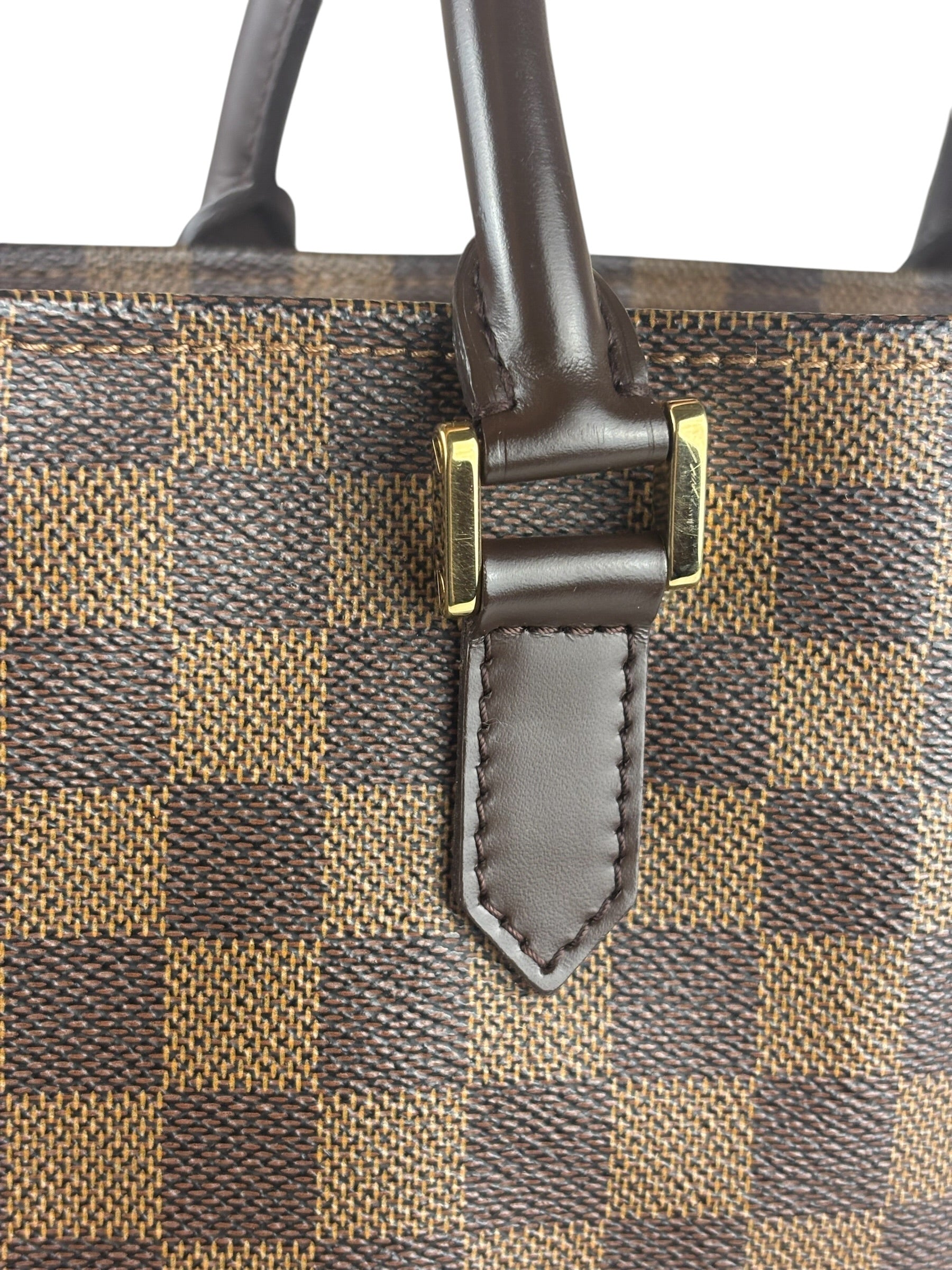 Louis Vuitton Damier Ebene Sac Plat Tote Bag MM