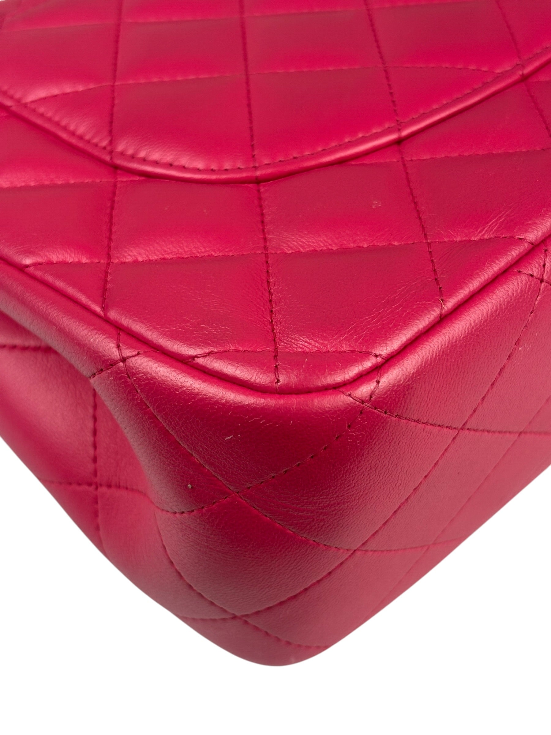Chanel Pink Quilted Lambskin Jumbo Double Flap Bag 2014