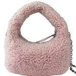 Miu Miu Pink Wool Teddy Two-Way Hobo Bag