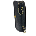 Chanel Vintage Navy Quilted Lambskin Flap Bag 1989