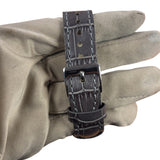 Gucci 5500M Silver Roman Dial Grey Croc Strap