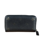 Gucci Black Leather Bee Long Zip Wallet