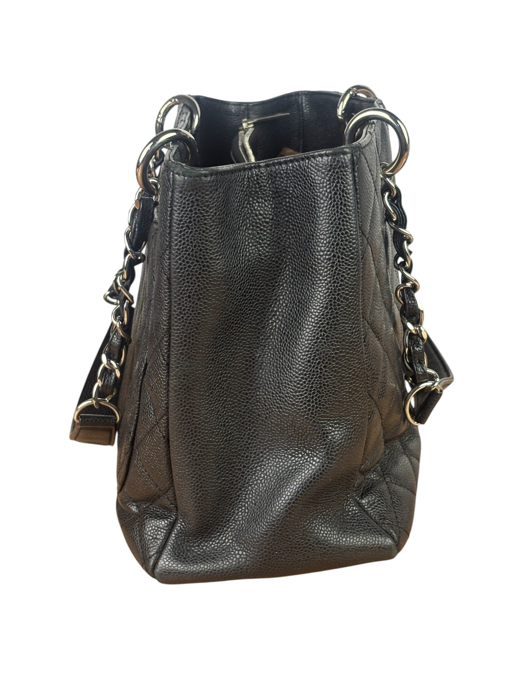 Chanel Black Caviar Quilted Large Shopping Tote 2012