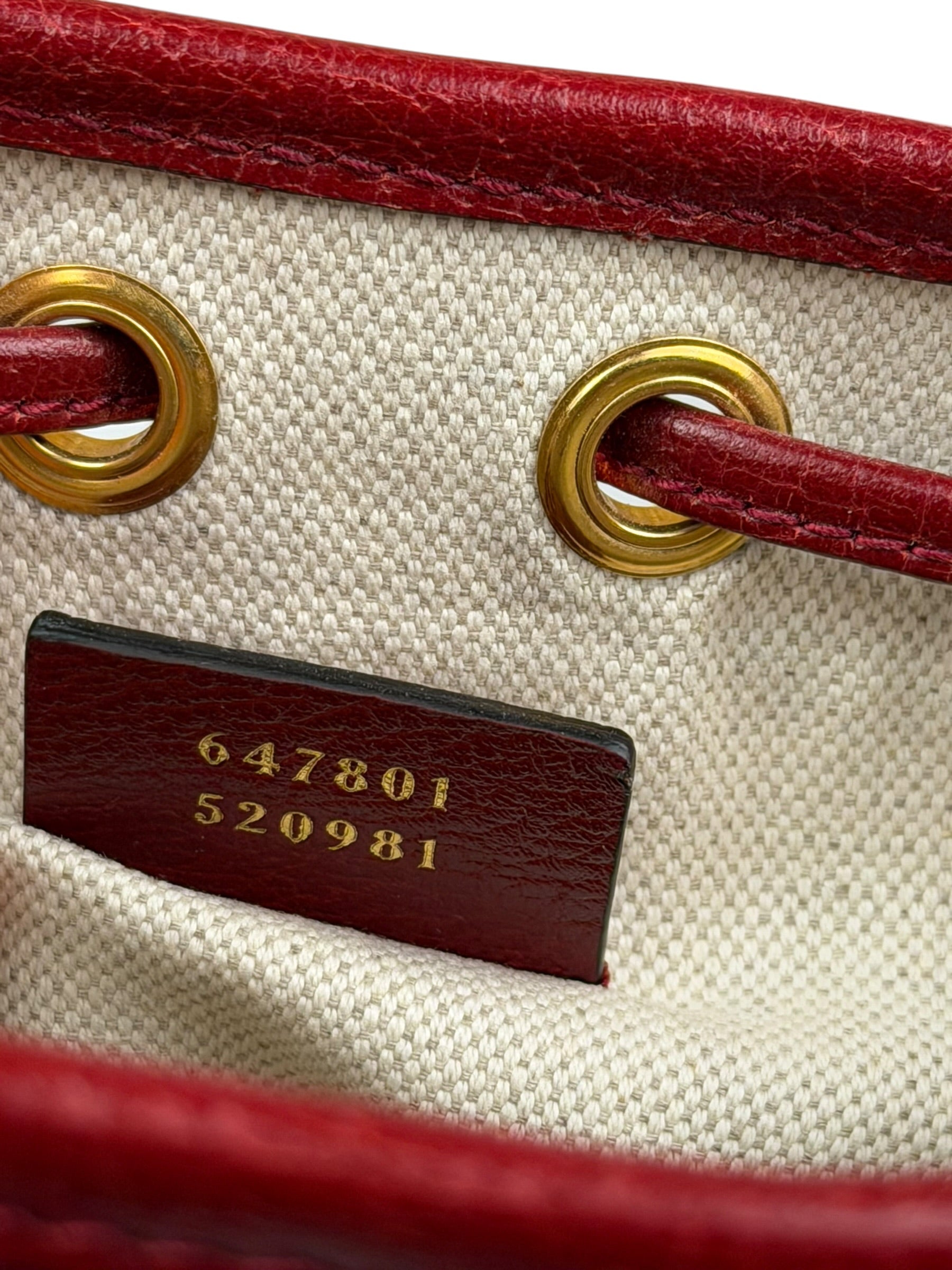 Gucci x Doraemon Bicolor Mini GG Supreme Bucket Bag