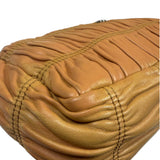 Prada Vintage Brown Nappa Leather Gaufre Shoulder Bag