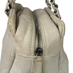 Chanel Cream Chevron Leather Outdoor Ligne Shoulder Bags  2005