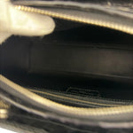 Christian Dior Rare Black/Navy Croc Embossed Lady Dior Handbag