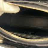 Christian Dior Rare Black/Navy Croc Embossed Lady Dior Handbag