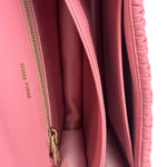 Miu Miu Pink Confidential Nappa Matelassè Leather Shoulder Bag