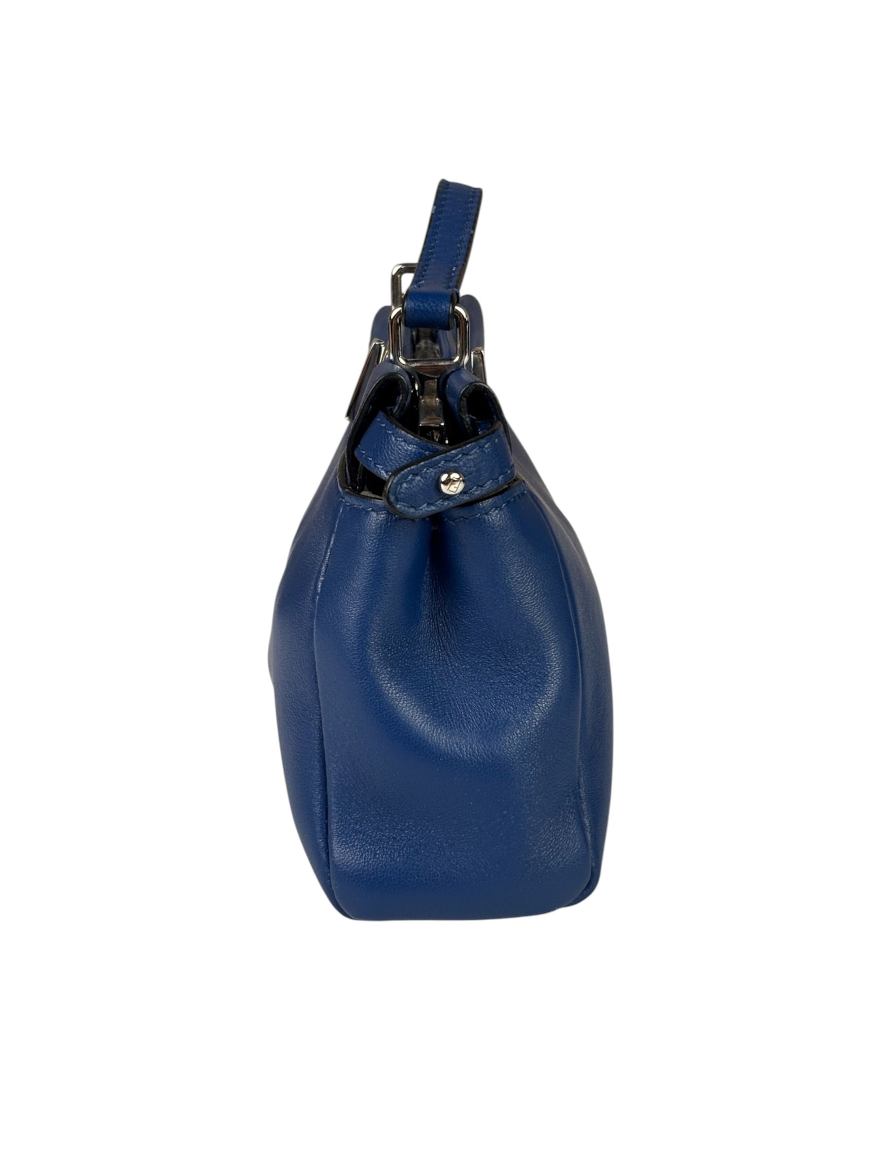 Fendi Navy Leather Peekaboo Micro Two-Way Bag