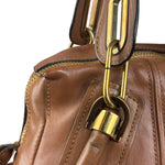 Chloe Caramel Tan Leather Paraty Medium Two-Way Bag