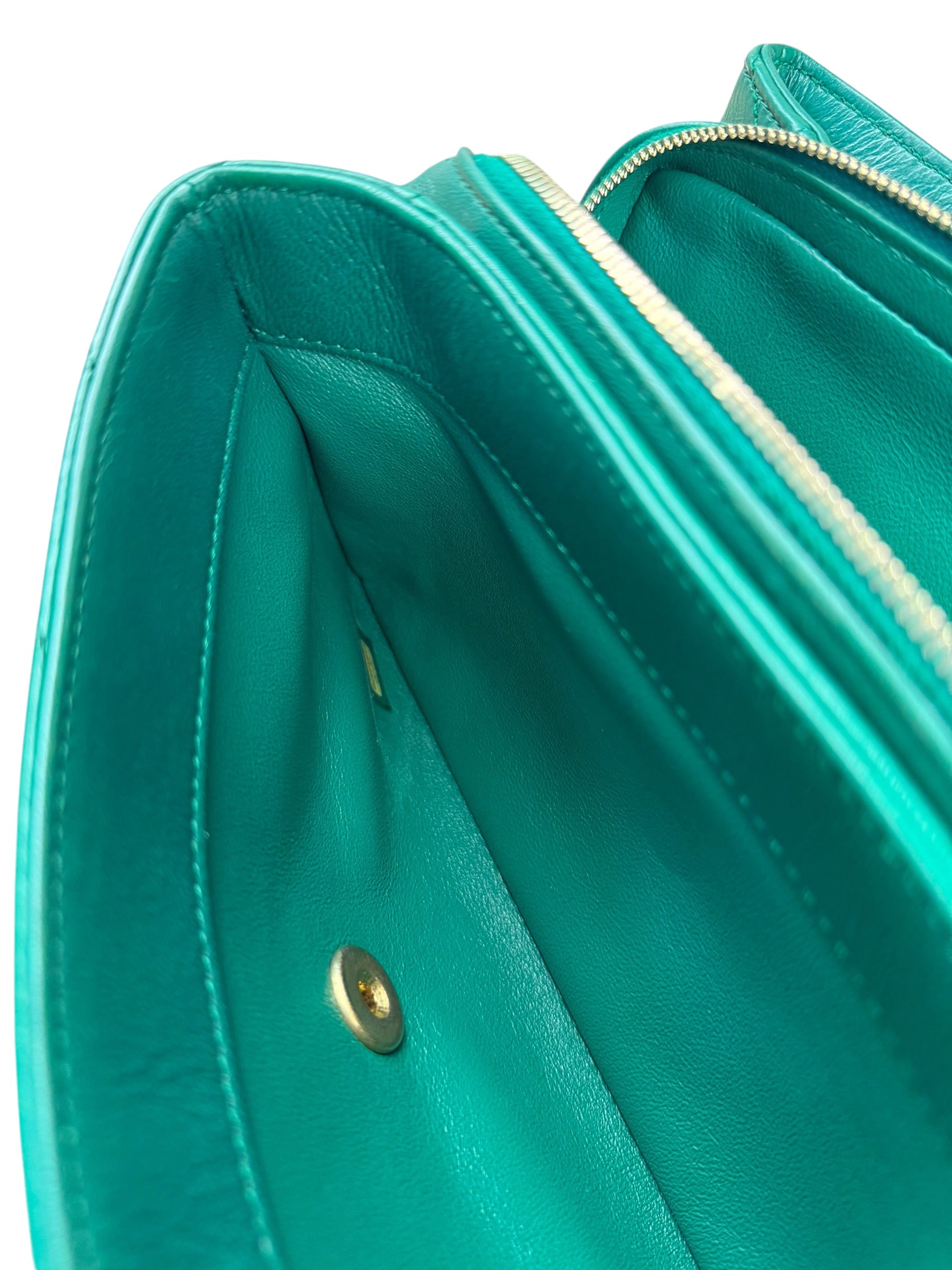 Chanel Green Lambskin Shoulder Bag 2018