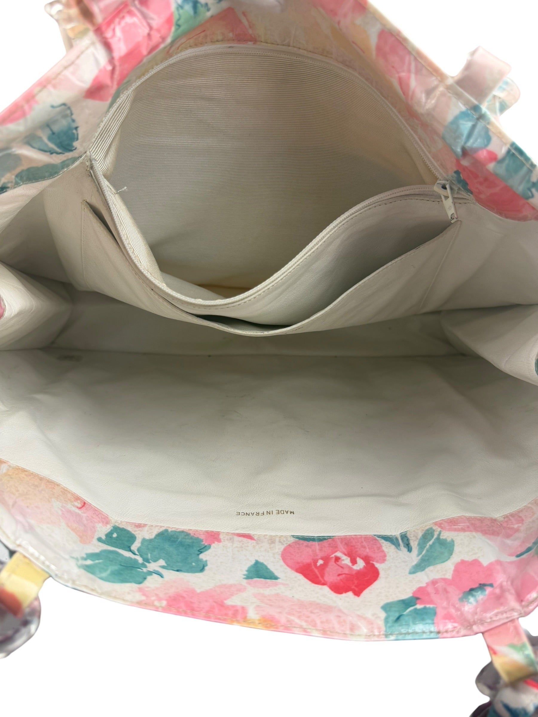 Chanel Floral Print CC Vinyl Tote 1994