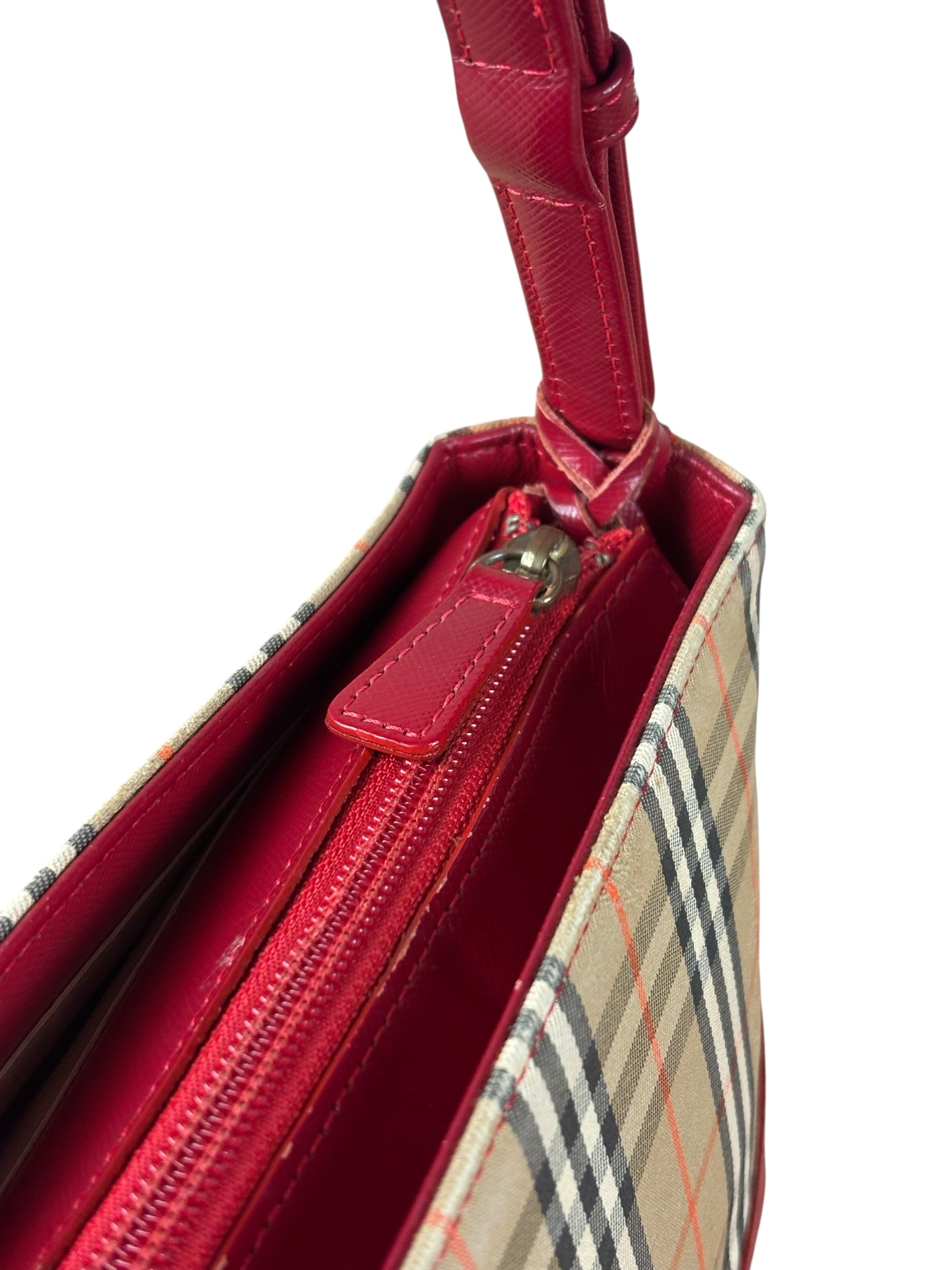 Burberry Brown/Beige House Haymarked Shoulder Bag