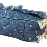Valentino Garavani Denim Rockstud Spike Shoulder Bag