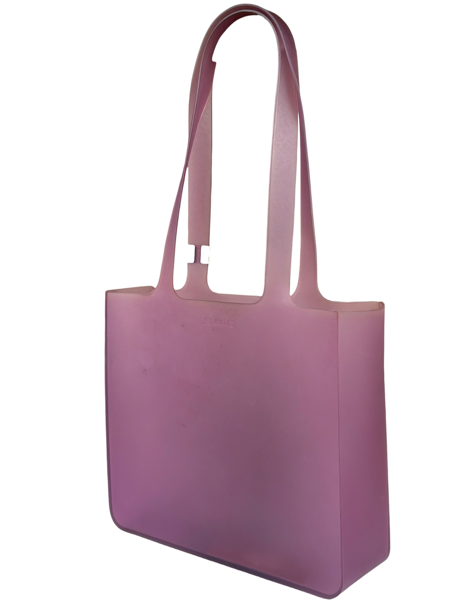 Chanel Purple Jelly Rubber Small Tote Bag Early 2000's