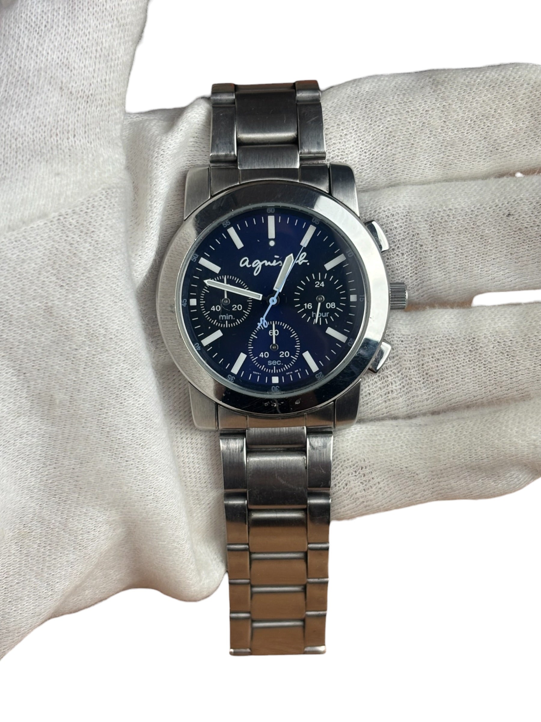 Seiko Anges B. Chronograph Blue Dial