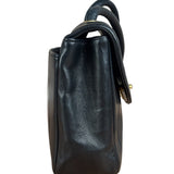 Chanel Black Mademoiselle Vertical Quilted Flap 1992 17ds