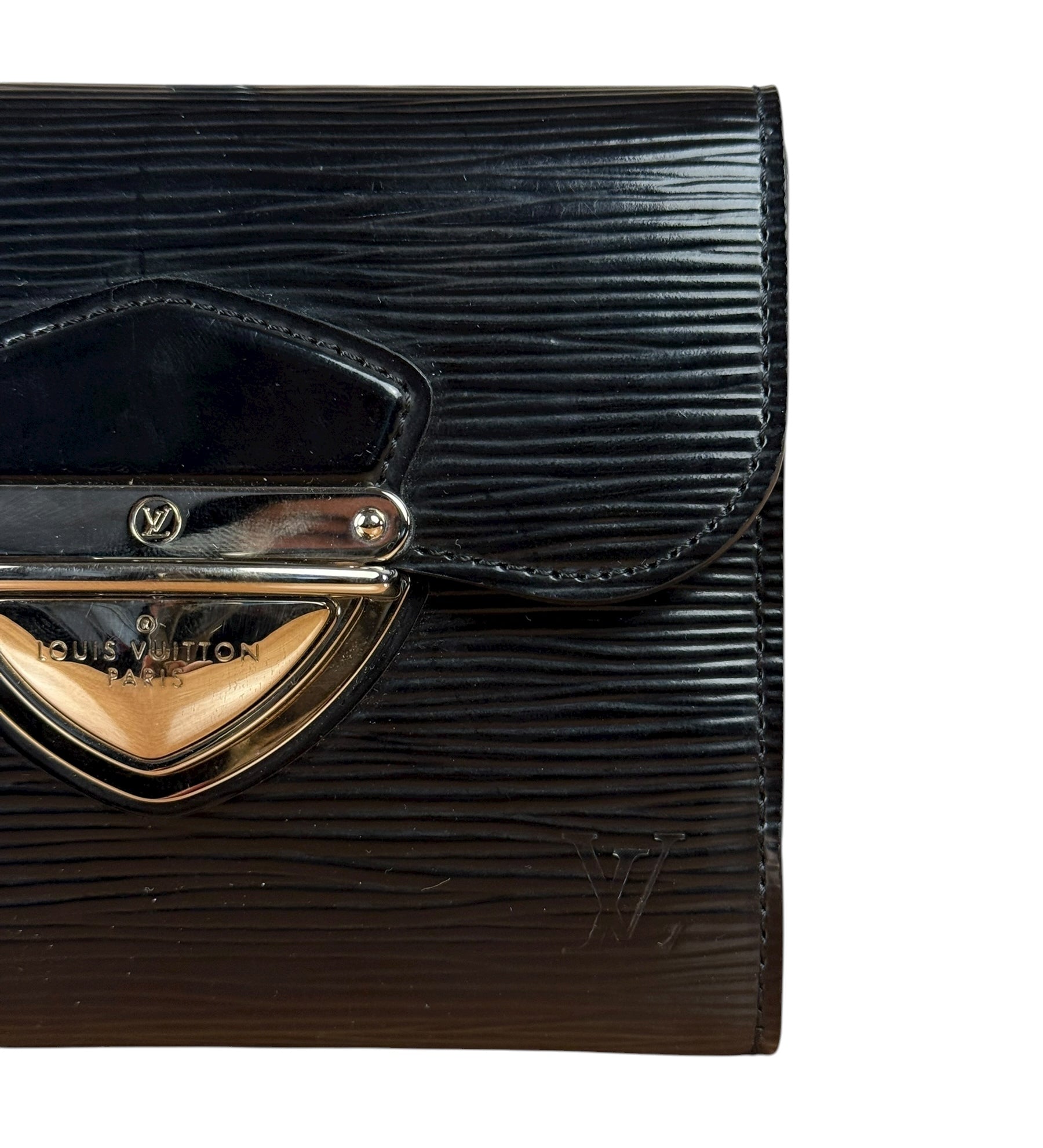 Louis Vuitton Black Epi Joey Trifold Wallet