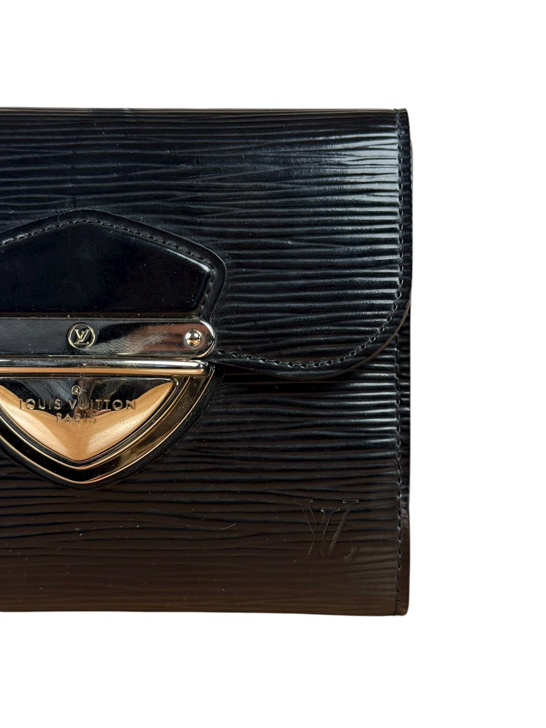 Louis Vuitton Black Epi Joey Trifold Wallet