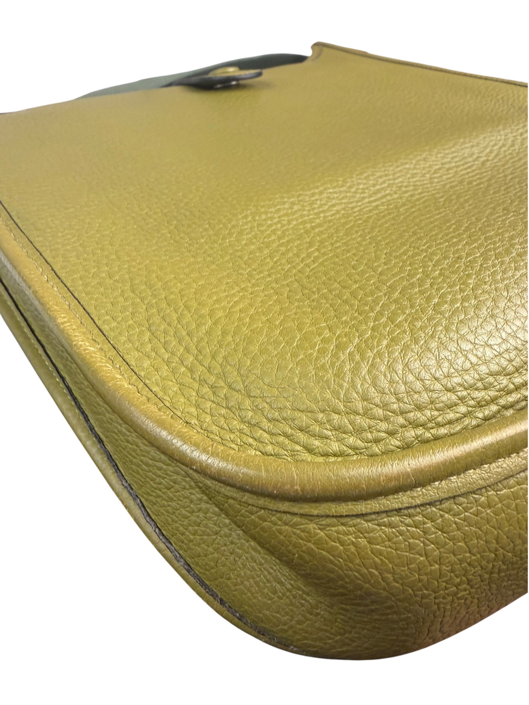 Hermes Green Leather Evelyne TMP Crossbody Bag