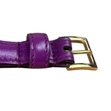 Gucci Purple Thin Leather Horsebit Belt