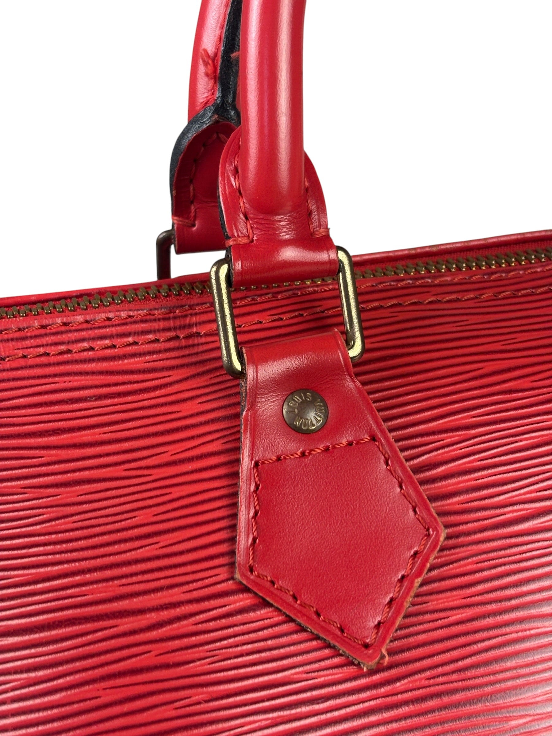 Louis Vuitton Red Epi Leather Speedy 25cm