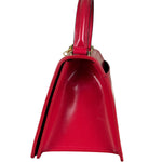 Versace Vintage Red Leather Top Handle Bag