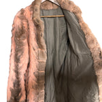 Vintage Pink/Brown Rabbit Fur Coat