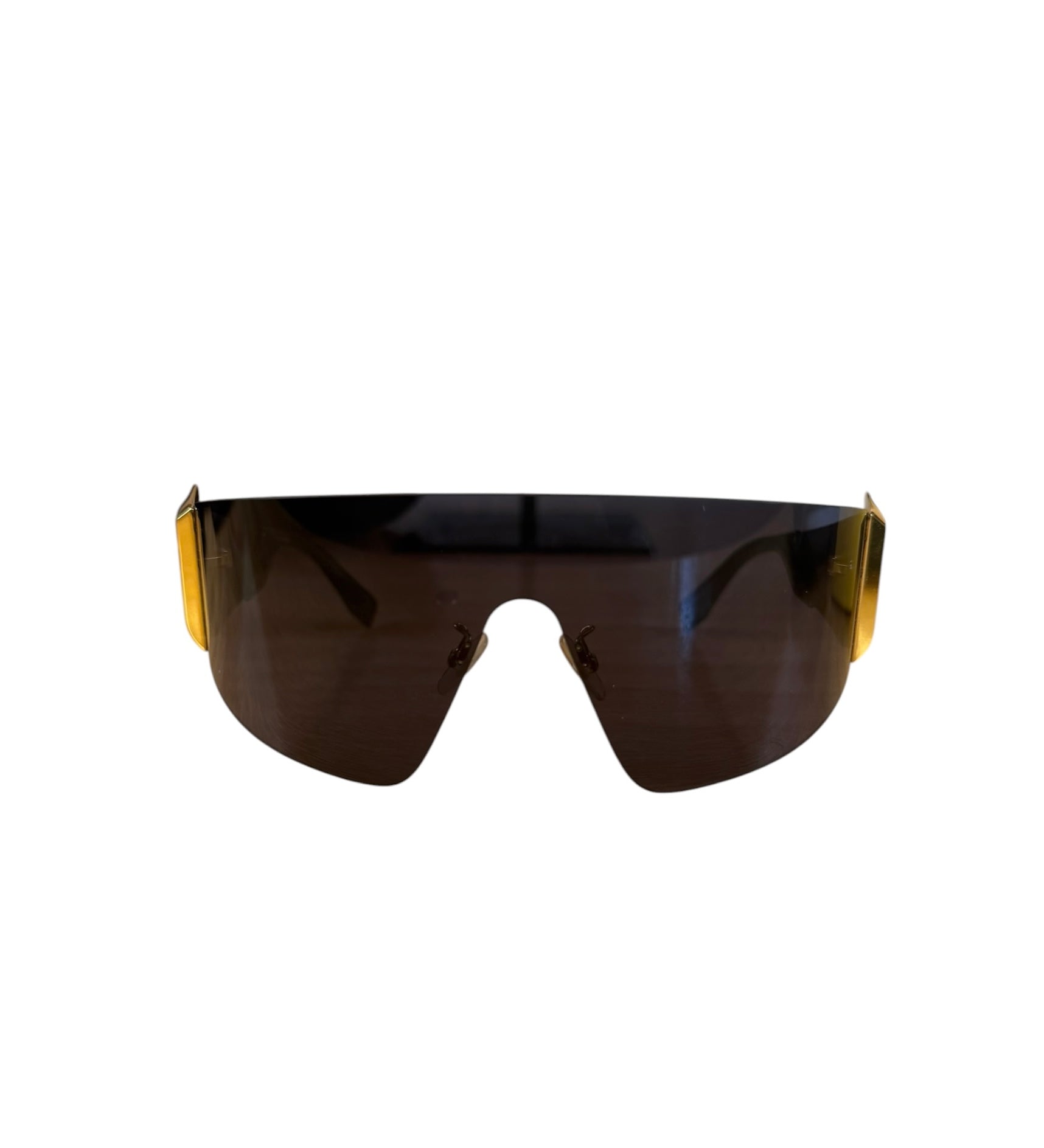 Fendi Freedom Embellished Sheild Sunglasses
