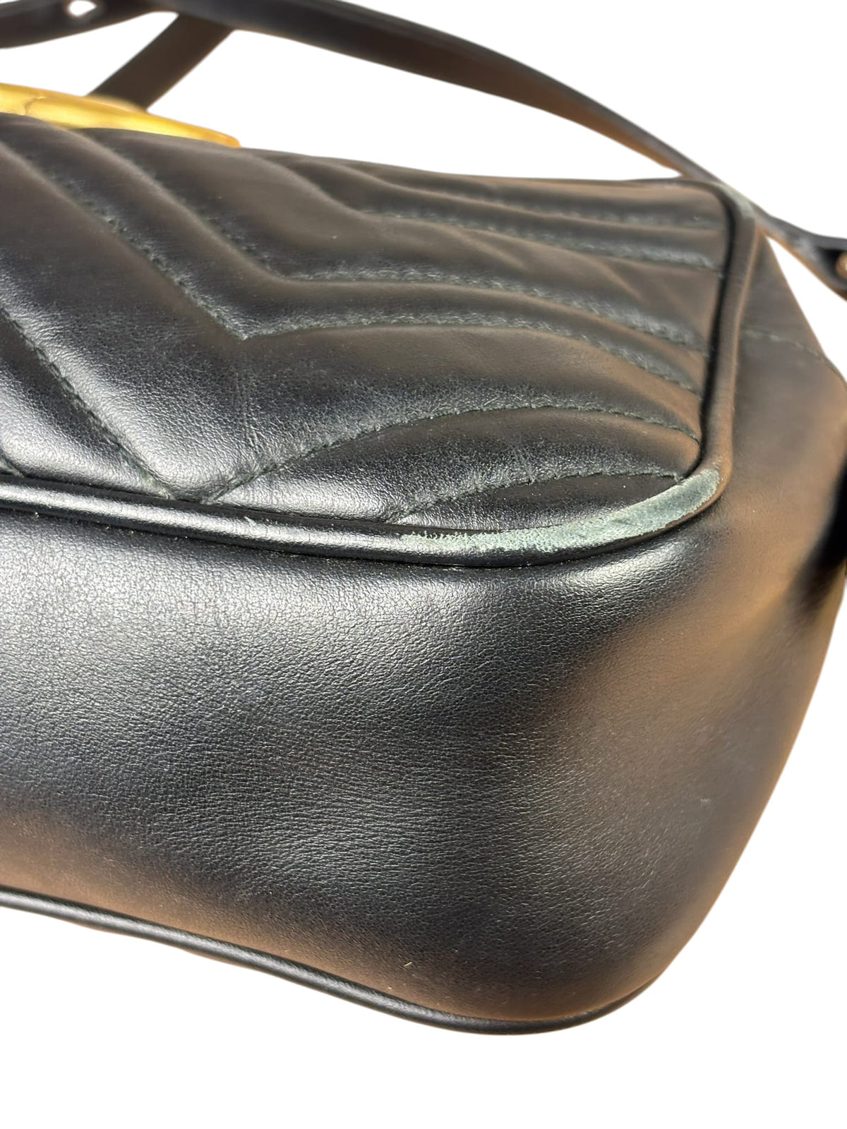 Gucci Black Leather Marmont Small Camera Bag