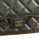 Chanel Black Quilted Flap Phone Chain Handbag