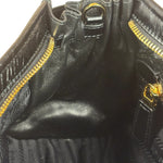 Prada Calfskin Bonnie Shoulder Bag Black