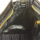Prada Calfskin Bonnie Shoulder Bag Black