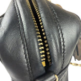 Chanel Vintage Black Leather Mademoiselle Vertical Quilted Shoulder Bag 1990's