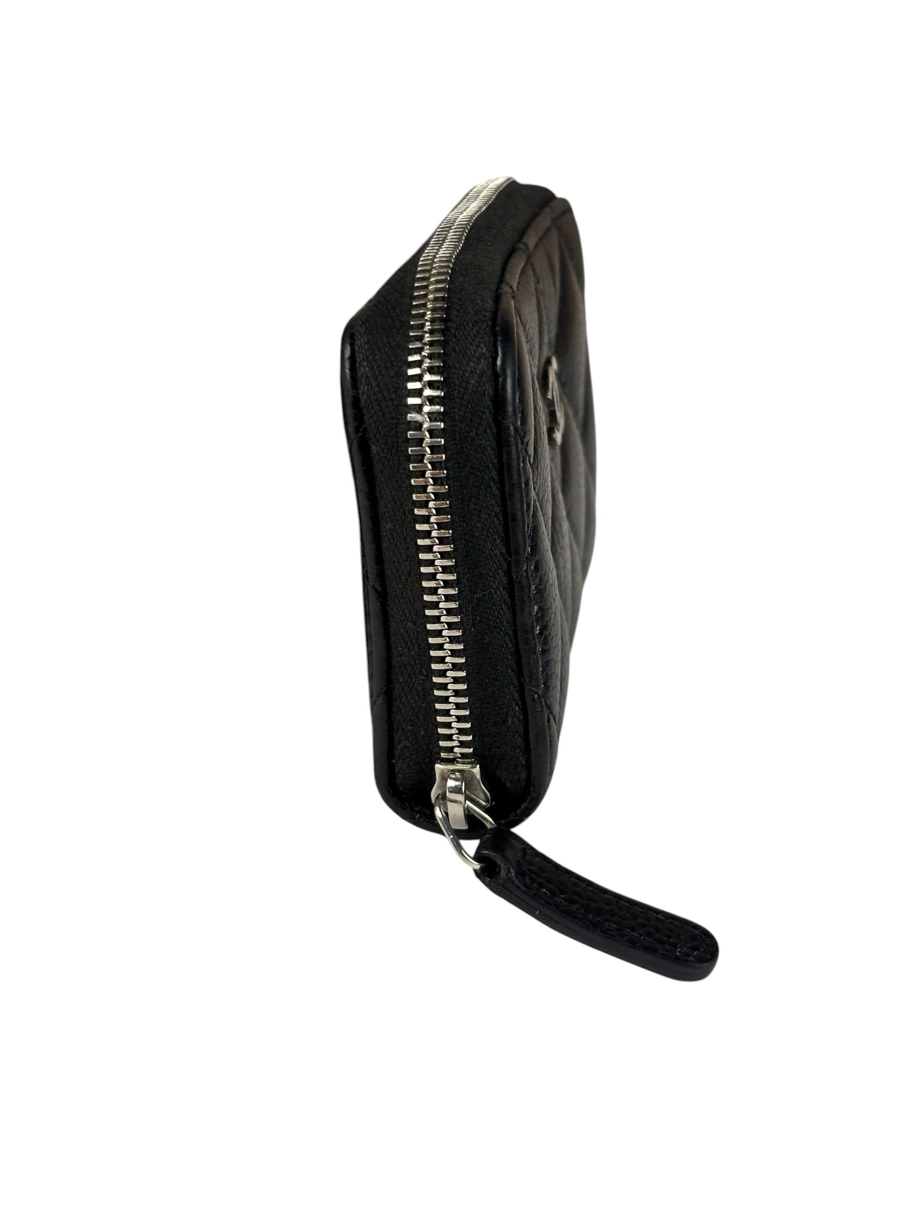 Chanel Black Caviar Quilted Leather Zipped Coin Purse 2018