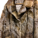 Vintage Mixed Brown Mink Fur Mid Length Coat