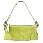 Coach Vintage Green Suede Shoulder Bag