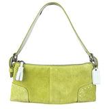 Coach Vintage Green Suede Shoulder Bag